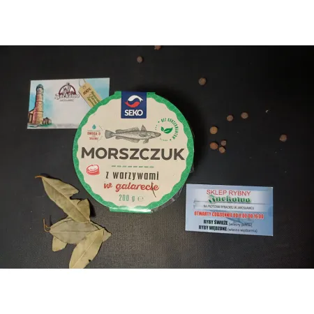 Morszczuk z warzywami w galarecie
